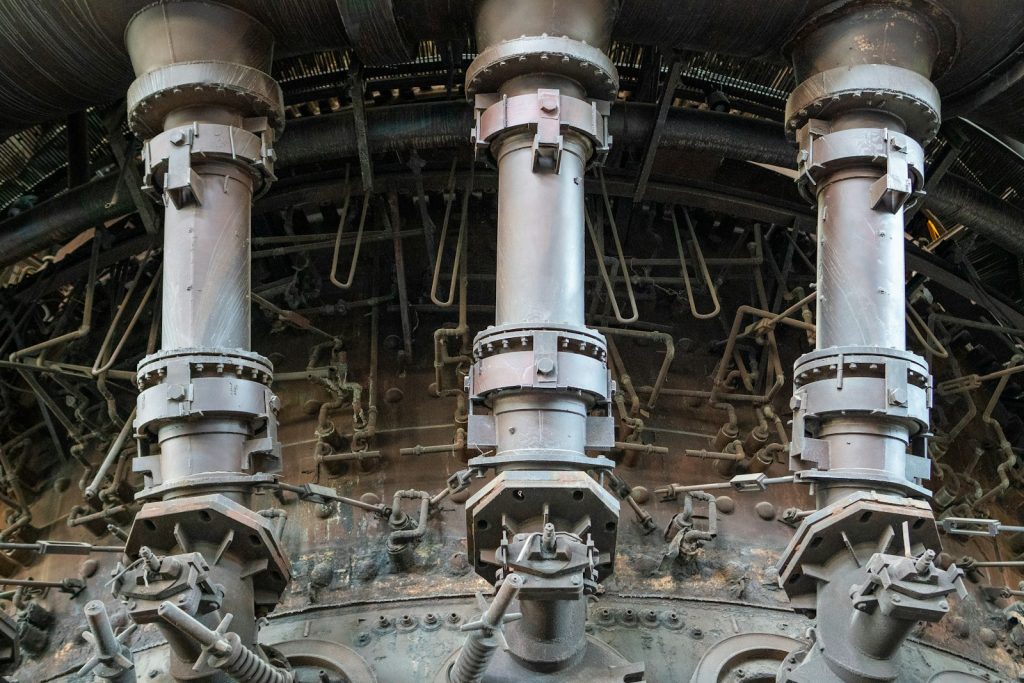 a close-up of some pipes